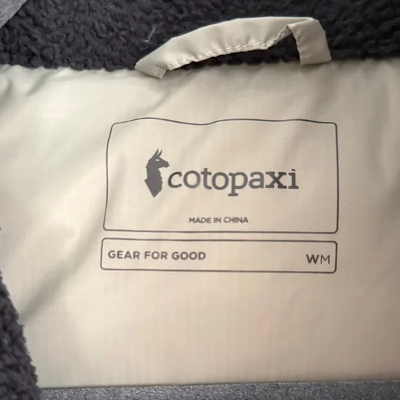 Cotopaxi Two-Tone Puffer Vest in Blue and Brown - Picture 2 of 5